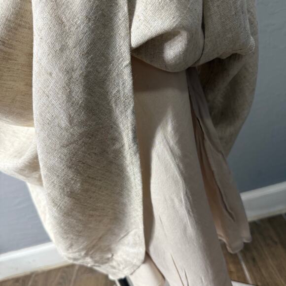 Abercrombie & Fitch Mid Rise Linen-Blend Maxi Skirt, Oatmeal, XS Petite - Picture 4 of 5